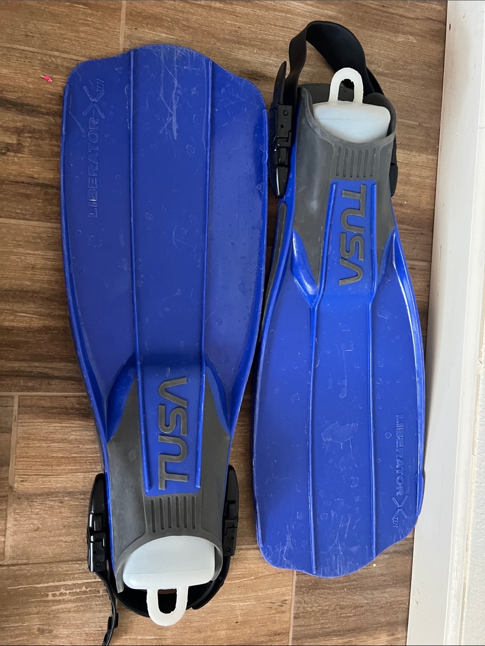 TUSA Blue Snorkel Fins - Adjustable Strap men’s xl liberator xten
